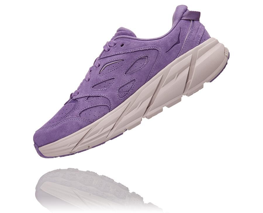 Zapatos Para Caminar Hoka One One Mujer Morados - Clifton L Suede - PICM38096